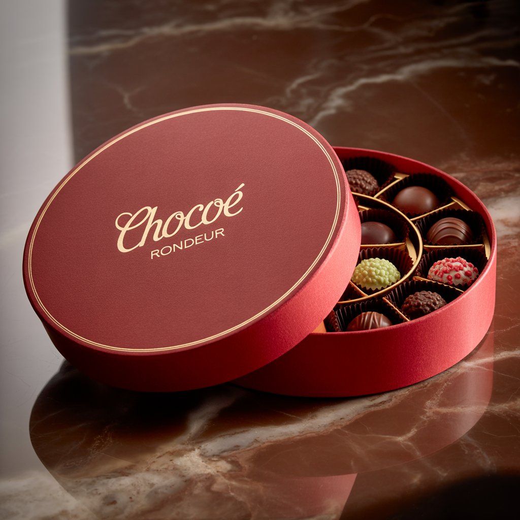 Chocoé Rondeur – Yuvarlak Özel Seçim Çikolata Kutusu 650g