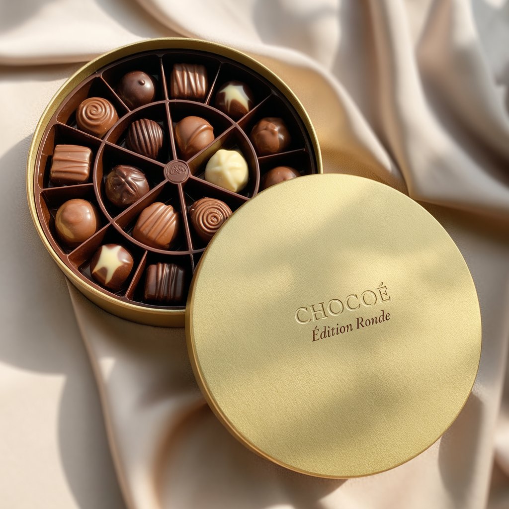 Chocoé Rondeur – Yuvarlak Özel Seçim Çikolata Kutusu 650g